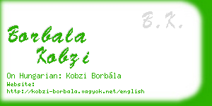 borbala kobzi business card