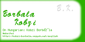 borbala kobzi business card